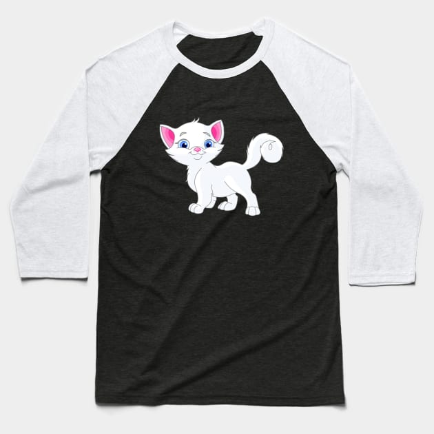 Cat Baseball T-Shirt by Alpha-store